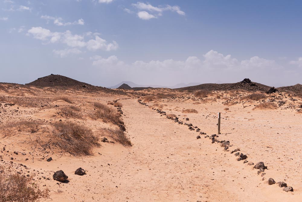 Hiking in desert