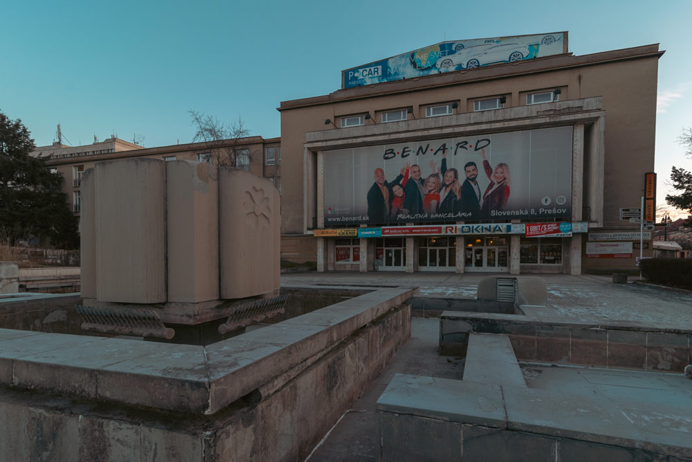 Brutalist square in Eastern Slovakia