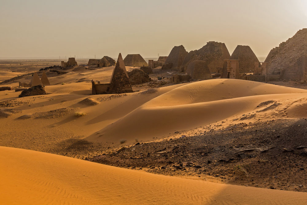 where to elope - pyramids of Meroe in Sudan