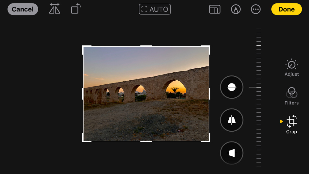 How to edit a sunset photo on iPhone