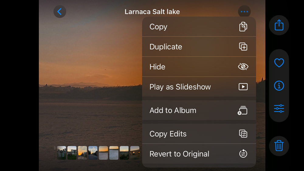 How to edit a sunset photo on iPhone
