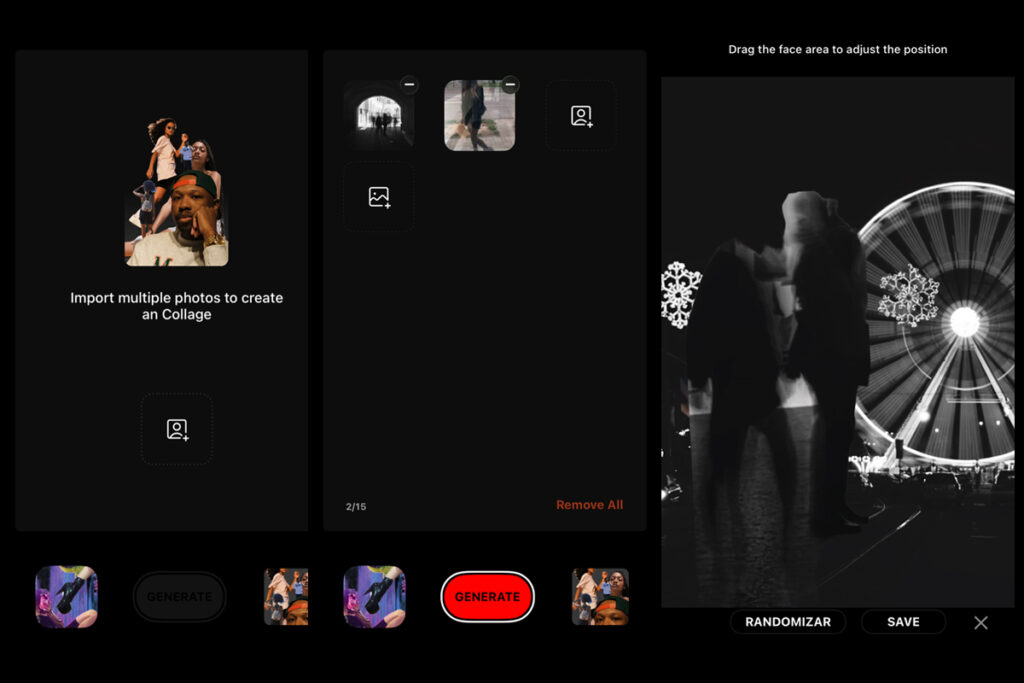 Dazz Cam – How to make Collage