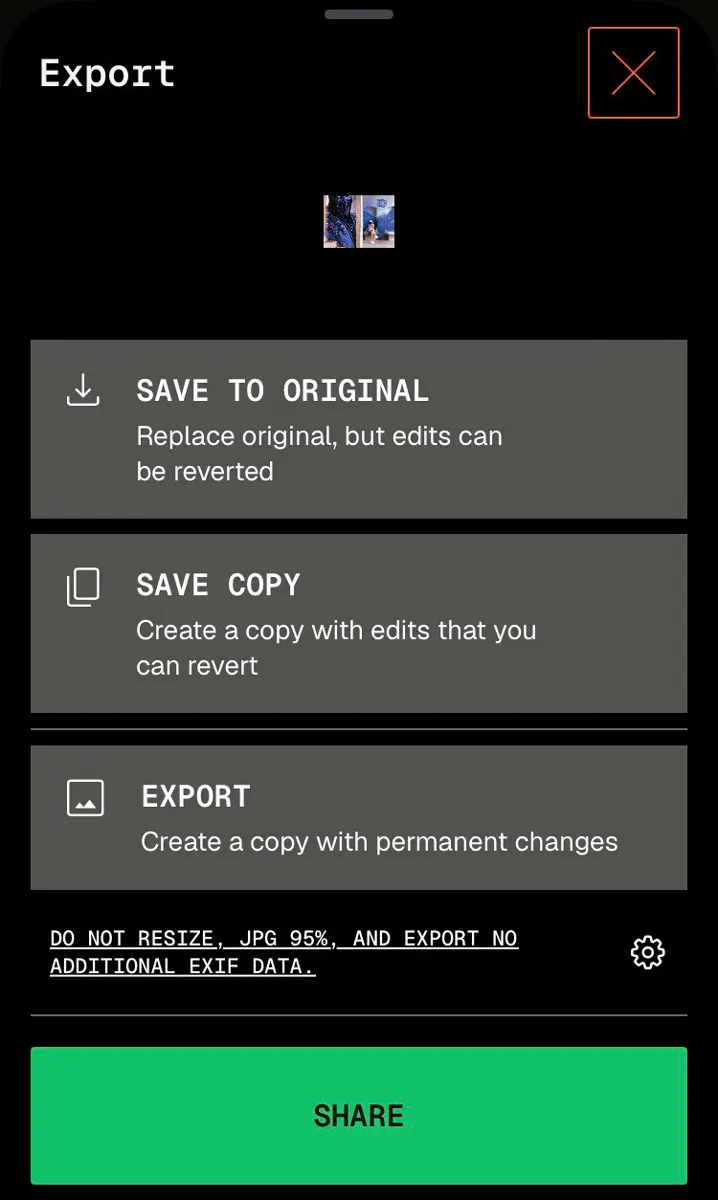 Snapseed Export