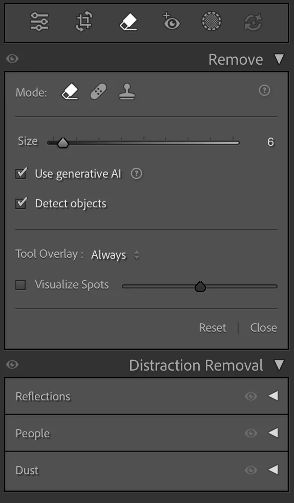 Lightroom Remove Tool