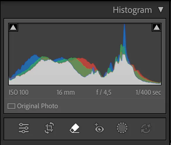 Lightroom Remove Icon in the middle