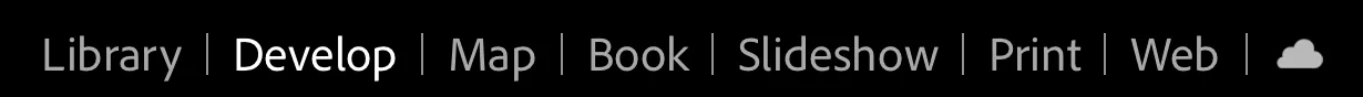 Lightroom Menu